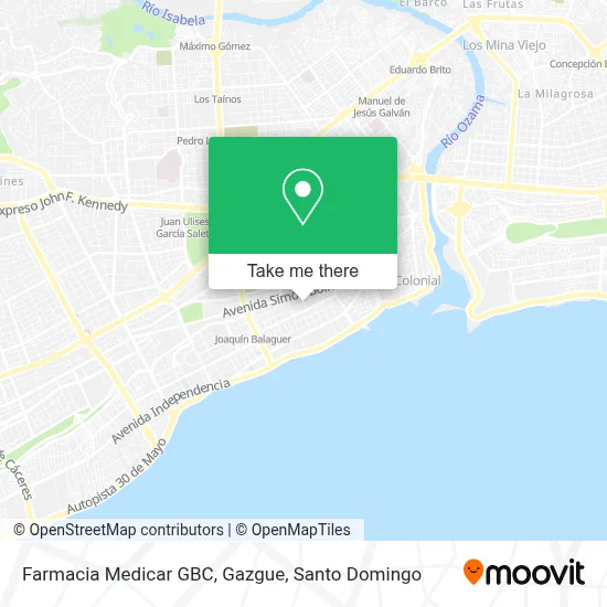 Mapa de Farmacia Medicar GBC, Gazgue