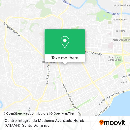 Mapa de Centro Integral de Medicina Avanzada Horeb (CIMAH)