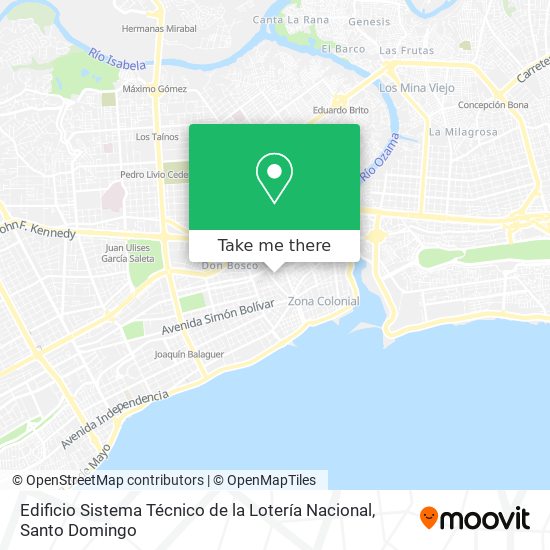 Edificio Sistema Técnico de la Lotería Nacional map