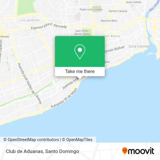Mapa de Club de Aduanas