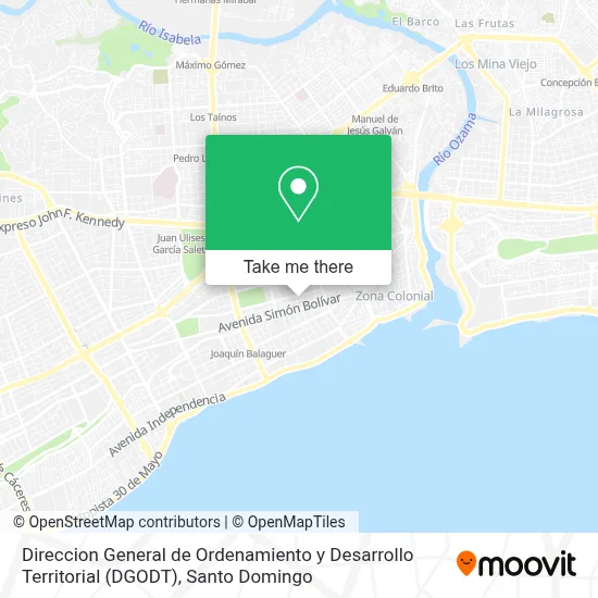 Mapa de Direccion General de Ordenamiento y Desarrollo Territorial (DGODT)