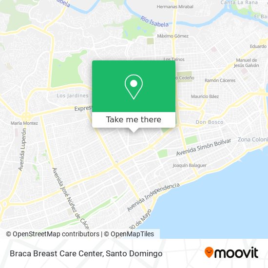 Mapa de Braca Breast Care Center