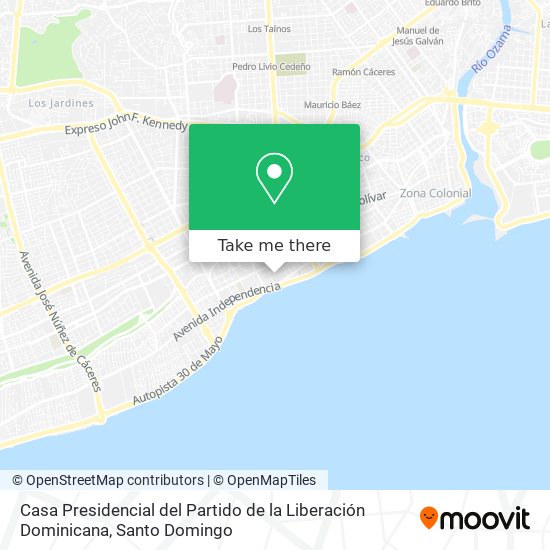Casa Presidencial del Partido de la Liberación Dominicana map