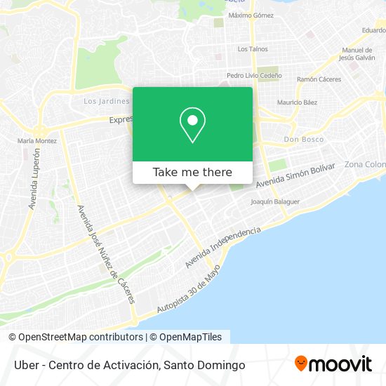Uber - Centro de Activación map