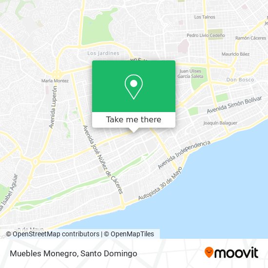 Muebles Monegro map