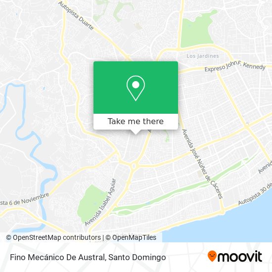 Fino Mecánico De Austral map