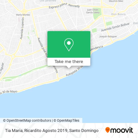 Tia Maria, Ricardito Agosto 2019 map