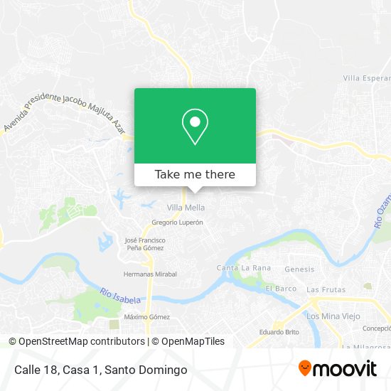 Mapa de Calle 18, Casa 1