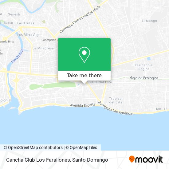 Cancha Club Los Farallones map