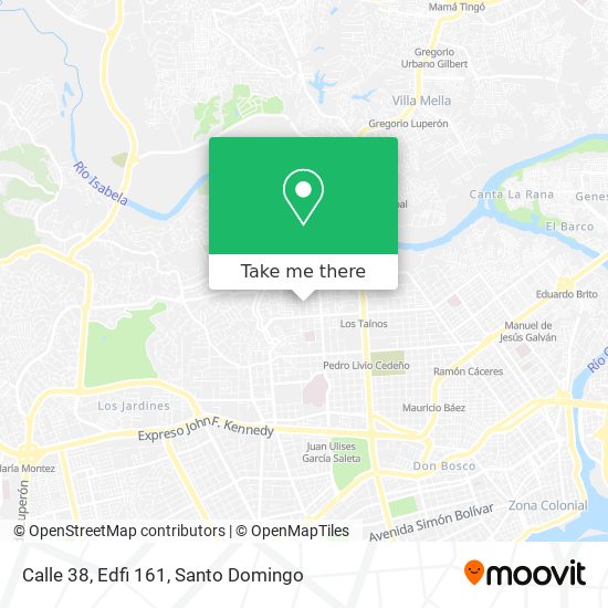 Calle 38, Edfi 161 map