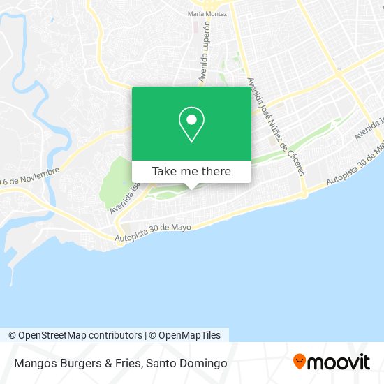Mangos Burgers & Fries map