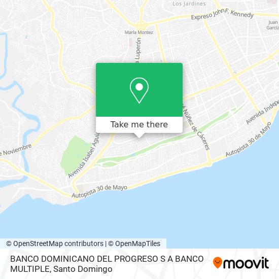 BANCO DOMINICANO DEL PROGRESO S A BANCO MULTIPLE map
