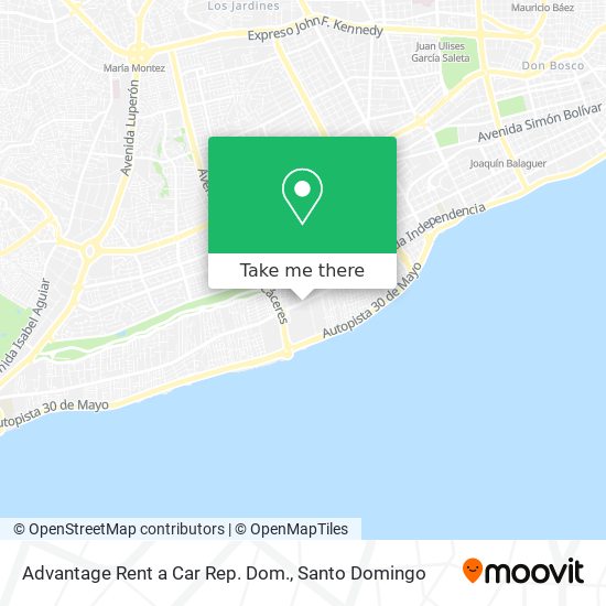 Advantage Rent a Car Rep. Dom. map