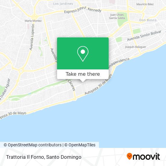 Mapa de Trattoria Il Forno