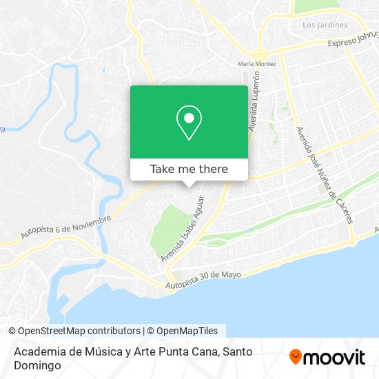 Academia de Música y Arte Punta Cana map