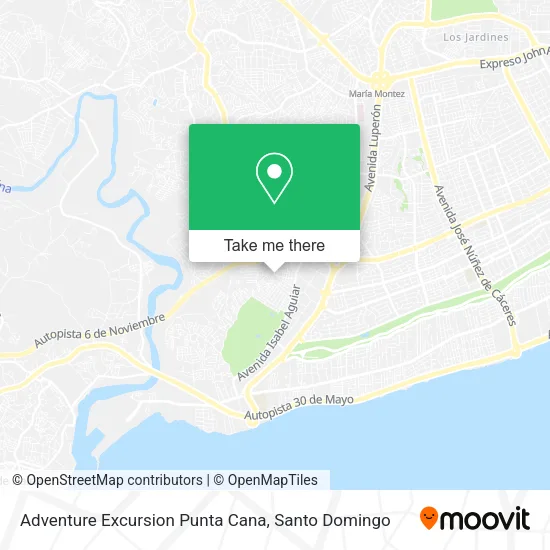Mapa de Adventure Excursion Punta Cana