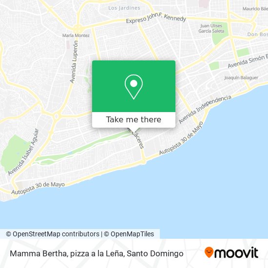 Mamma Bertha, pizza a la Leña map