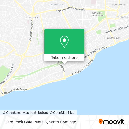Hard Rock Café Punta C map