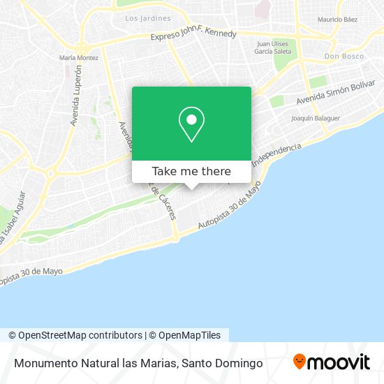 Monumento Natural las Marias map