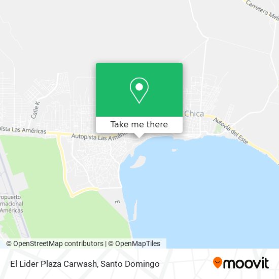 El Lider Plaza Carwash map