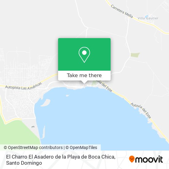 El Charro El Asadero de la Playa de Boca Chica map