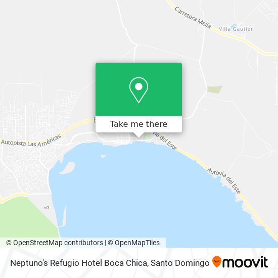 Neptuno's Refugio Hotel Boca Chica map