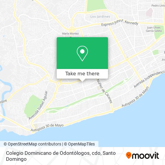 Colegio Dominicano de Odontólogos, cdo map