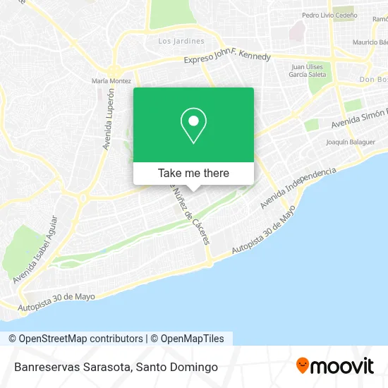 Mapa de Banreservas Sarasota