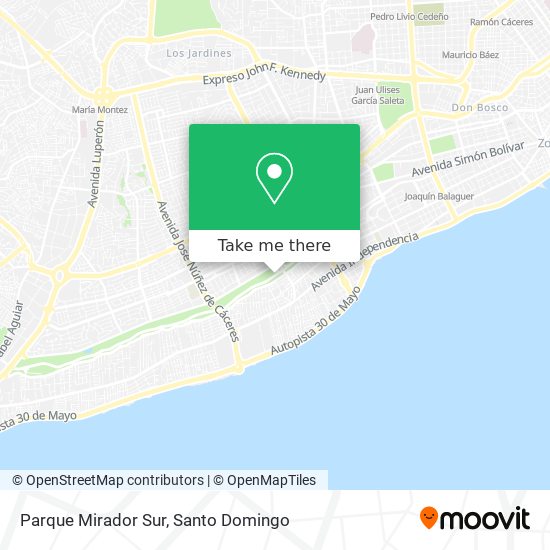 Parque Mirador Sur map