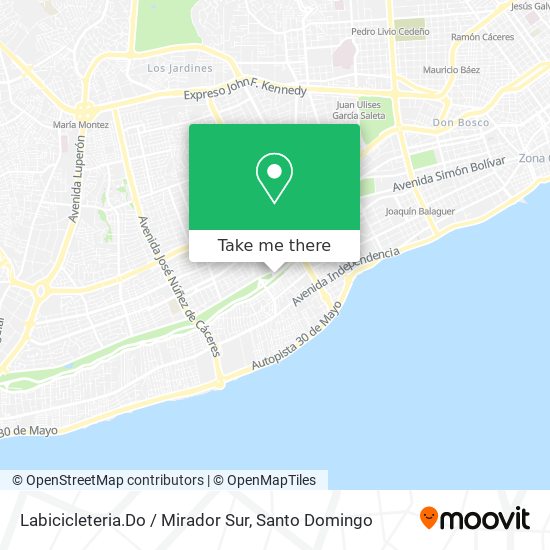 Labicicleteria.Do / Mirador Sur map