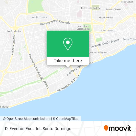 D' Eventos Escarlet map