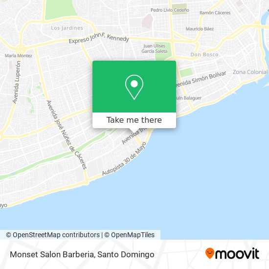 Monset Salon Barberia map