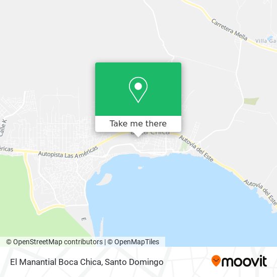 El Manantial Boca Chica map