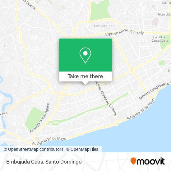 Embajada Cuba map