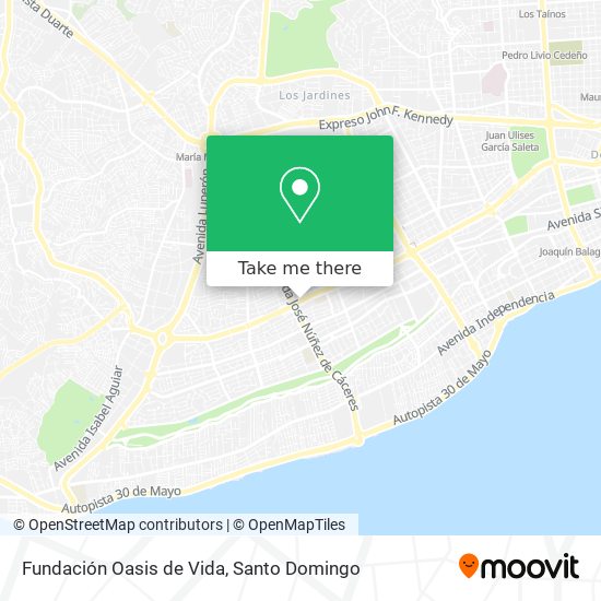 Fundación Oasis de Vida map