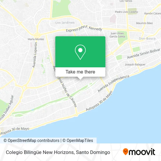 Colegio Bilingüe New Horizons map