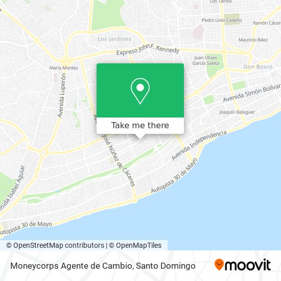Moneycorps Agente de Cambio map