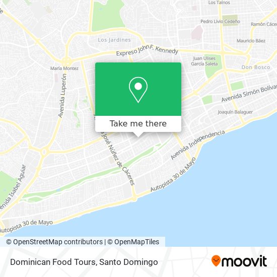 Dominican Food Tours map