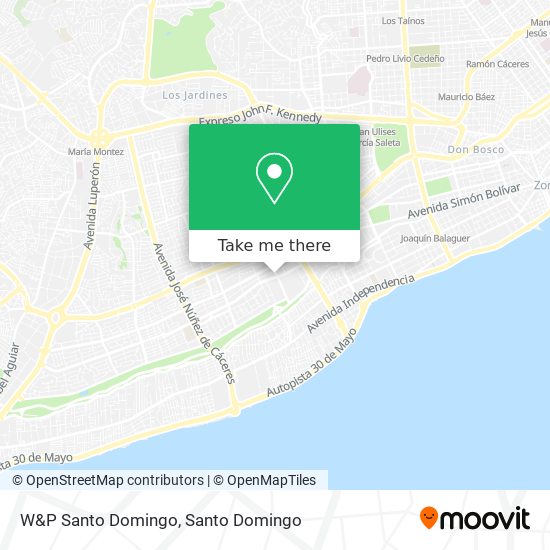 W&P Santo Domingo map