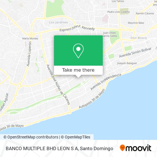 BANCO MULTIPLE BHD LEON S A map