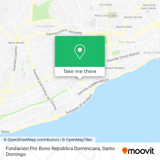 Fundación Pro Bono República Dominicana map