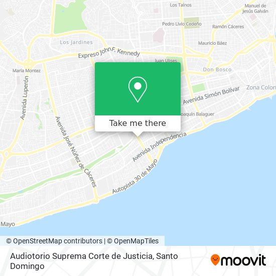 Audiotorio Suprema Corte de Justicia map
