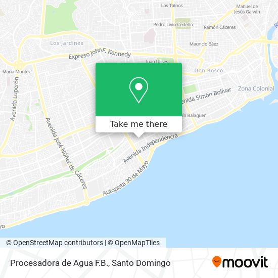 Procesadora de Agua F.B. map