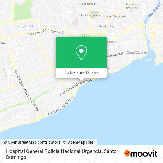 Hospital General Policia Nacional-Urgencia map