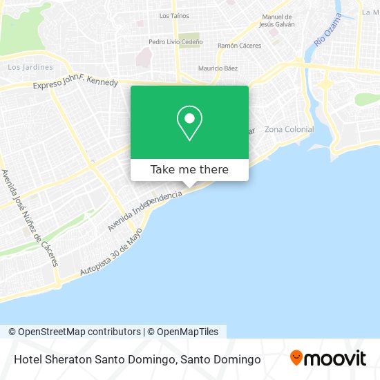 Hotel Sheraton Santo Domingo map