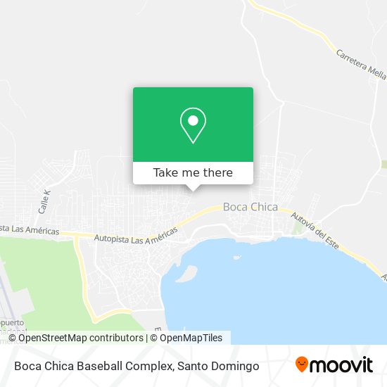 Boca Chica Baseball Complex map