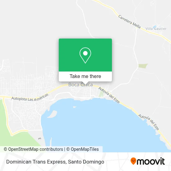 Dominican Trans Express map