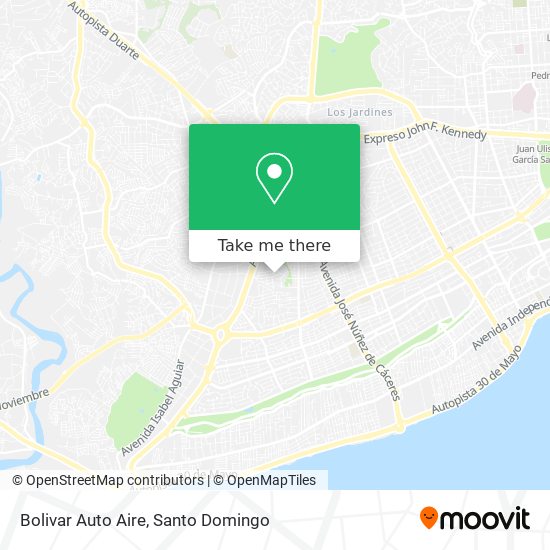 Mapa de Bolivar Auto Aire