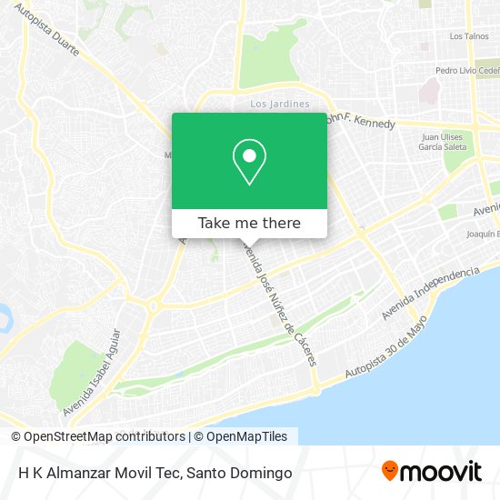 H K Almanzar Movil Tec map