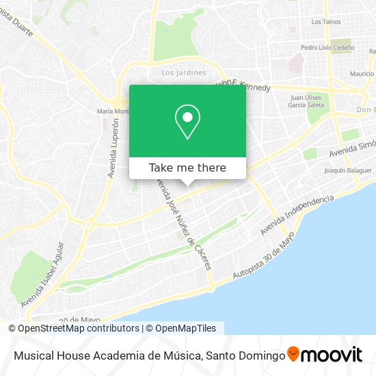 Mapa de Musical House Academia de Música